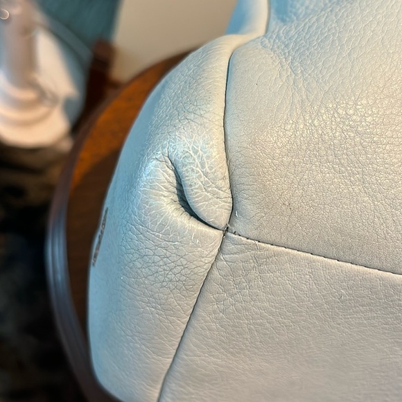 Coach  Phoebe  pebbled leather Light Blue Triple compartment, shoulder bag 26224 - Picture 16 of 17